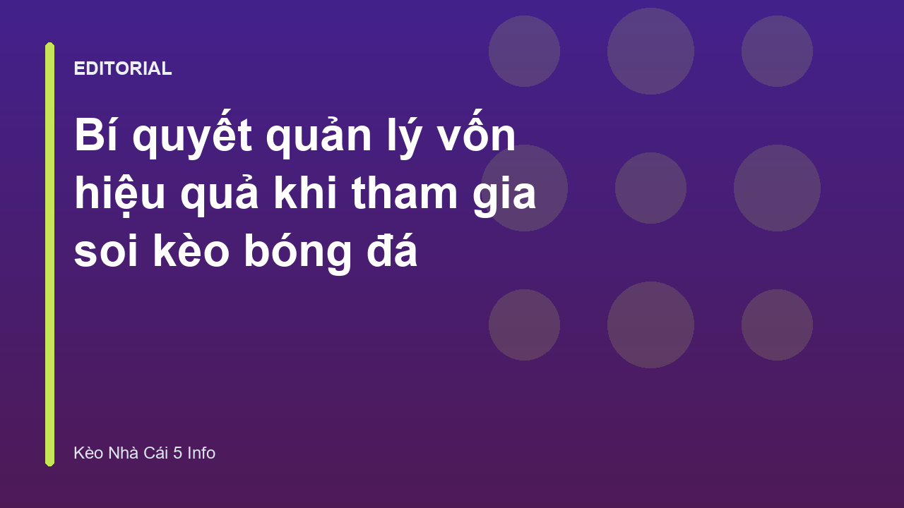 Biểu đồ quản lý vốn trong cá cược bóng đá